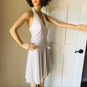 Pleated skirt dress worn open back size XS